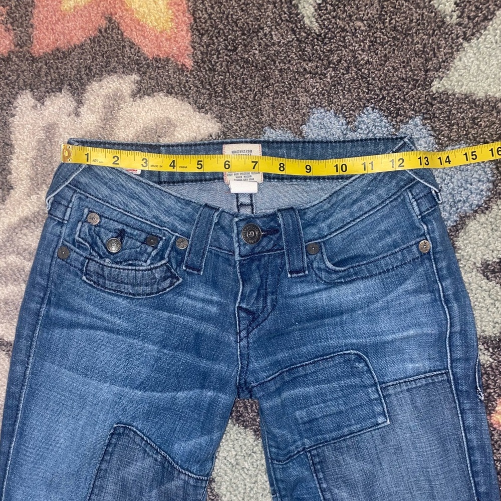 TRUE RELIGION vintage Y2K Billy patchwork jeans size 26 - Picture 5 of 8